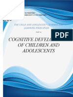 Cognitive Development of Children and Adolescents: The Child and Adolescent Learner and Learning Principles