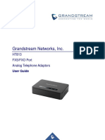 Grandstream Networks, Inc.: HT813 FXS/FXO Port Analog Telephone Adaptors