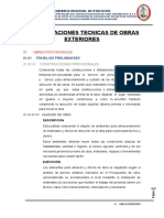 Especificaciones Tecnicas de Obras Exteriores