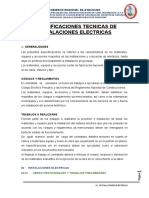 Especificaciones Tecnicas de Instalaciones Electricas