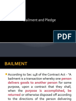 Bailment and Pledge