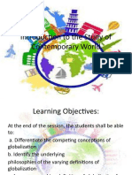 Introduction To The Study of Contemporary World