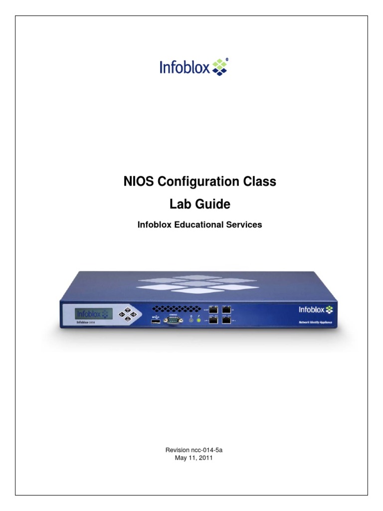 NIOS Configuration Class Lab Guide: Infoblox Educational Services | PDF ...