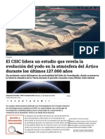 El CSIC Lidera Un Estudio Que Revela La Evolución Del Yodo en La Atmósfera Del Ártico Durante Los Últimos 127.000 Años - Redib Informa