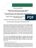 Analisi Istituto Cattaneo - Voto Comunale 2011 - Chi Ha Vinto, Chi Ha Perso, e Dove (17 Maggio 2011)