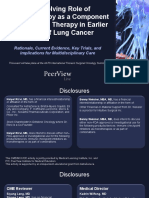 The Evolving Role of Immunotherapy As A Component of Multimodal Therapy in Earlier Stages of Lung Cancer