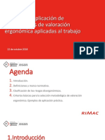 23. Selección y aplicación de herramientas de valoración ergonómica aplicadas al trabajo