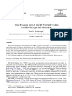 Trail Making Test A and B Norms