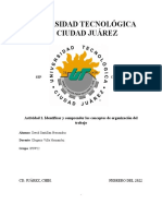 Actividad 1. Identificar y Comprender Los Conceptos de Organización Del Trabajo