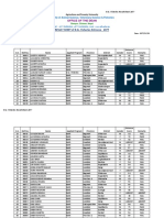 RESULT SHEET of B.Sc. Fisheries Entrance - 2077: Office of The Dean