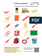 Classroom Objects Spanish Worksheet Objetos Aula Español