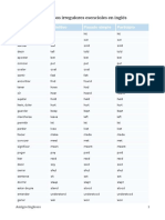 Los Verbos Irregulares en Ingles PDF Con Ejercicios