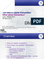 The Web & Digital Humanities:: What About Semantics?