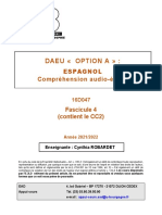 Daeu Option A :: Espagnol Compréhension Audio-Écrite