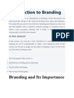 Introduction to Branding