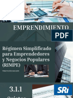 Régimen Simplificado para Emprendedores y Negocios Populares (RIMPE)