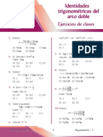 Identidades trigonométricas del arco doble: Ejercicios de clases