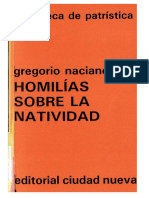 2. GREGORIO NACIANCENO - Homilias Sobre La Natividad