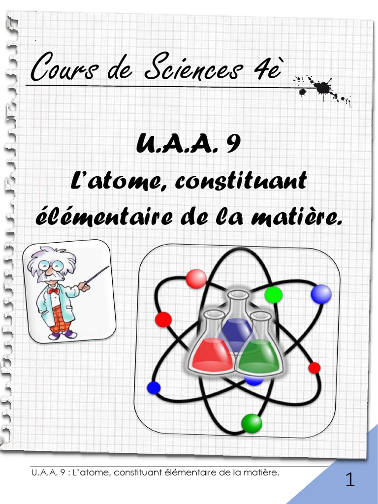 Espece Chimique Simple Electriquement Neutre Constituant La Matiere Uaa9 - Profs | PDF | Ion | Atomes