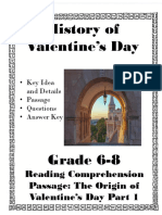 Reading Comprehension Passage: The Origin of Valentine's Day Part 1