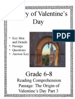 Reading Comprehension Passage: The Origin of Valentine's Day Part 3