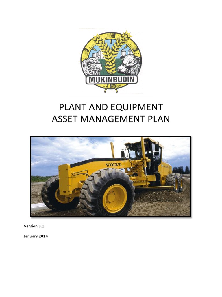 Plant and Equipment Asset Management Plan January 2014 PDF