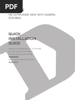Quick Installation Guide: HD Ultra-Wide View Wi-Fi Camera Dcs-960L.