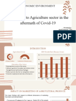 Economic Environment: Challenges To Agriculture Sector in The Aftermath of Covid-19