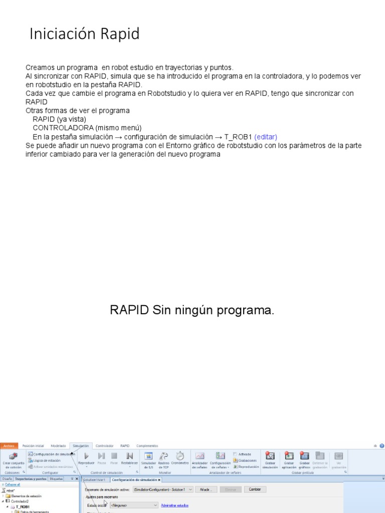 Guía de Programación RAPID en RobotStudio | PDF | Informática ...