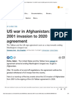 US War in Afghanistan - From 2001 Invasion To 2020 Agreement - USA - Al Jazeera