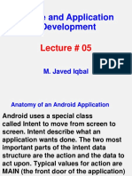 Mobile App Development Lecture #05 Anatomy of an Android Application