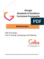 Georgia Standards of Excellence Curriculum Frameworks: GSE First Grade Unit 4: Sorting, Comparing, and Ordering