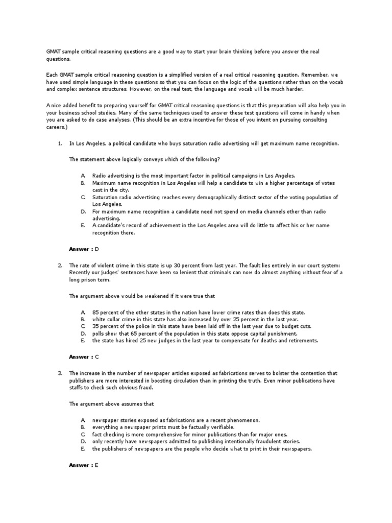 GMAT CRITICAL REASONING GUIDE CONCEPTS PRACTICE QUESTIONS GMAT FOUNDATION COURSE VERBAL E BOOKS PDF visual data 4