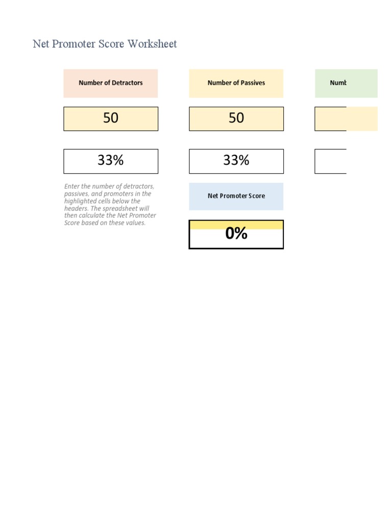 Net Promoter Score Worksheet | PDF