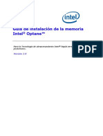 Guía de instalación de la memoria Intel Optane