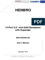 CHENBRO. 12-Port 3.5 Mini-Sas Backplane With Expander 80H A0. User S Manual. December - 2010