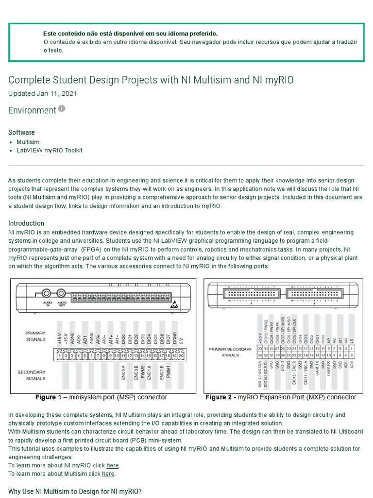 NI Multisim & myRIO for Student Projects | PDF | Electronic Circuits ...