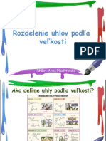 Rozdelenie Uhlov Podľa Veľkosti