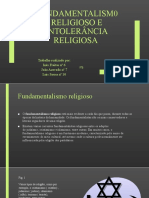 Fundamentalismo Religioso e Tolerancia Religiosa