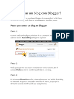 Cómo Crear Un Blog Con Blogger