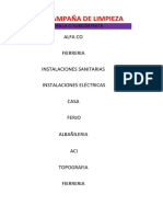 Rol de Campaña de Limpieza 04-11-21