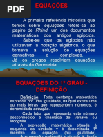 (Aula 3) Equações de 1º e 2º Graus, Sistemas