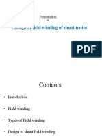 Design of Field Winding of Shunt Motor: Presentation