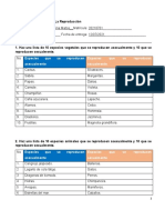 Actividades de Reproducción