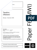 Malawi Taxation Paper F6