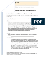 NIH Public Access: The Influence of Cognitive Reserve On Strategy Selection in Normal Aging