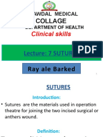 AWDAL MEDICAL COLLAGE LECTURE: 7 SUTURES