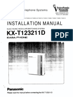 KX-T123211D Installation Manual