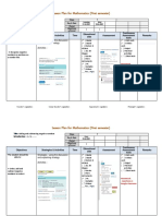 Lesson Plan For Mathematics (First Semester)