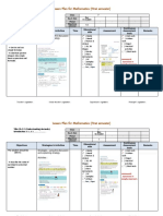 Lesson Plan For Mathematics (First Semester) : The Student Should Be Able To